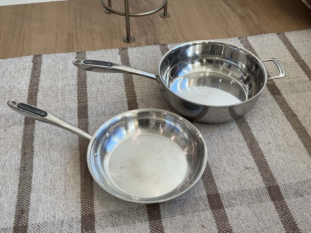 Hestan Cue Smart Pan Fry Chefs Pot Stainless Steel Triply Set 2 Cookware